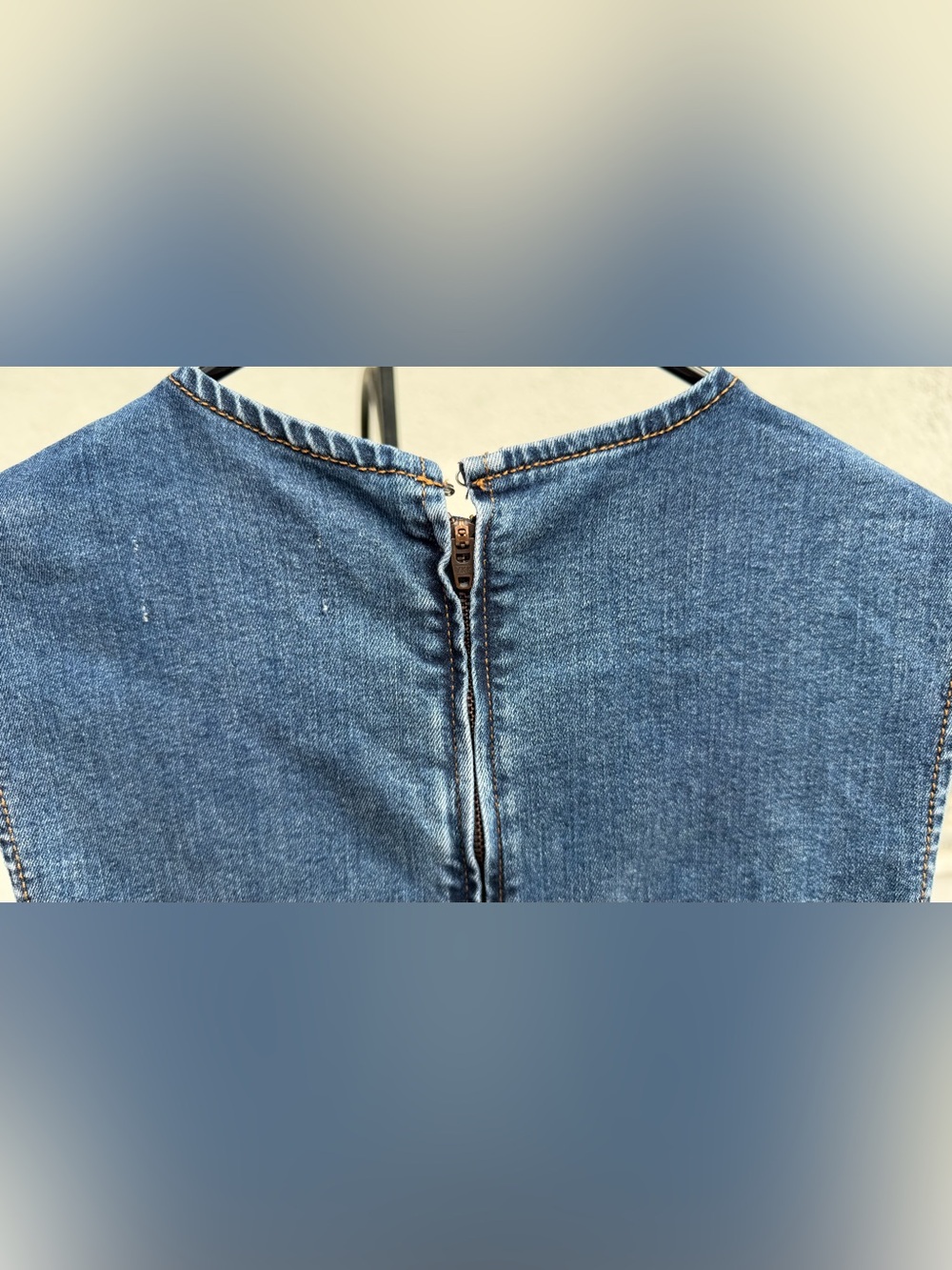 Reformation Fitted Blue Denim Kennedi Dress - Picture 11 of 12